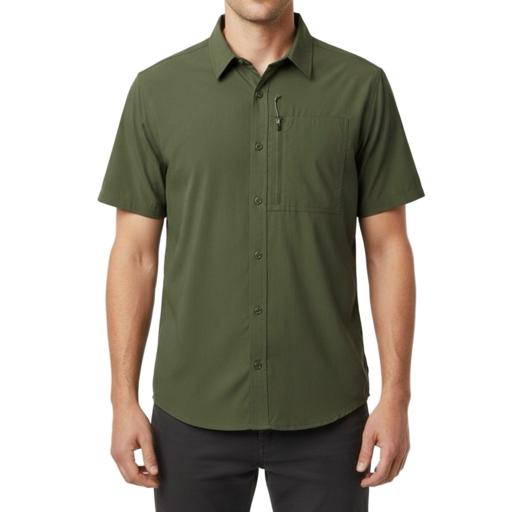 REI Men's Forest Green Button Down Shirt Tactical Sz L Tall